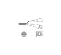 DELPHI Sonde lambda ES11000-12B1 chauffé 490mm Compatible avec AUDI 80 B4 Berline 8C2 Coupé B3 89, 8B, 8B3 A6 C4 Berline 4A2 80 B4 Avant 8C5, RENAULT Super 5 3/5 portes B40, C40
