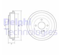 Delphi Technologies BF618 Tambour De Frein - 1 unité