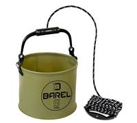 Delphin Seau pliant rond Barel vert avec corde 5L + 5m