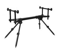 Delphin Support De Canne À Pêche, Rod Pod Bronx 2G Stalx - Pour 2 Cannes À La Carpe Stalking | Avec Housse De Transport | Hauteur Et Largeur Réglables | Idéal Pour Les Postes Étroits | Aluminium