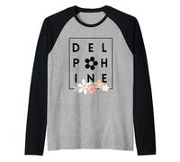 Delphine Flower Étiquette cadeau pour fille nommée Delphine Manche Raglan