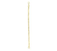 DelPia, Bracelet 2begold en Or 18 carats et Argent Sterling 925 Modèle Paperclip (17cm)