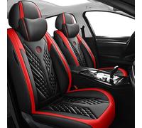 DELPOS Housses de siège de voiture Ensemble complet d'accessoires pour Dodge Journey ram 1500 ram Durango Freemont Journey ram Accessoires de voiture, noir rouge