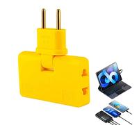delr Adaptateur prise murale - Convertisseur prise rotative 3 en 1, prise de courant rallonge prise plate ultra fine pour espaces restreints ou difficiles à atteindre