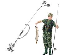 delr Alarme canne à pêche double - Alarme morsure pêche canne pêche canne pêche canne à pêche pointe clip anneau cloches Fish Alert Bell pour pêche en mer