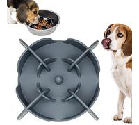 delr Bol Puzzle pour Chiens | Bol Puzzle en Silicone Antidérapant - Arc surélevé pour Alimentation lente du Chien Chat Alimentation lente pour Chiens Bol pour Animaux de Compagnie Mangez