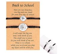 delr Bracelets de désirs de la fille de la mère - Paire de bracelets à main en acier au titane | Bracelet à la main décoratif retour à l'école amitié relation copain