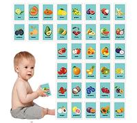 delr Cartes d'apprentissage pour jeunes enfants - Cartes flash d'apprentissage de vocabulaire cadeau d'anniversaire Fournitures d'éducation précoce Outil d'étude de maternelle