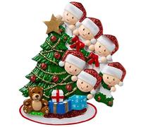 delr Décorations de Noël personnalisées Famille | Ornements de Noël, décoration familiale, pendentifs avec nom DIY - 2022 Noël Ornements familiaux 2022 Nom bénédiction Mots