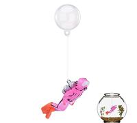 delr Décorations flottantes pour aquariums | Plongeur pour aquarium qui brille dans le noir, petite - Fish Tank Decor Monde sous- Petite boule flottante Dispositif flottant pour aquariums