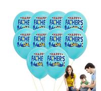 delr Décorations pour la fête des pères, décorations pour ballons pour la fête des pères de 10 pièces | Ballons blancs bleus Le meilleur papa du monde Ballons en aluminium pour la fête des pères