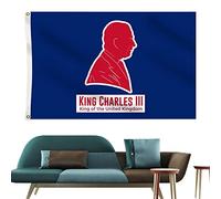delr Drapeau Union Jack Roi III | Union Jack King Charles III Our New King to Be Longue Vie au Roi Souvenir Roi pour décorations Couronnement du Roi