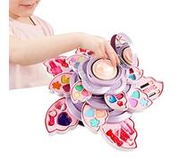delr Ensemble d'apprentissage du maquillage pour enfants | Cute Flower Shape Little Girls Real Playing Makeup Toys,Jouet cosmétique lavable pour enfants pour les fêtes