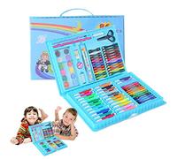 delr Ensemble de coloriage, ensemble artistique de 86 pièces, ensemble de couleurs professionnel Deluxe avec béquille double face à trois portes | Kit de dessin de fournitures artistiques avec bloc