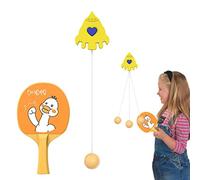 delr Ensemble d'entraînement pour Pong Indoor,Gymnastique de -pong portable | L'ensemble d'entraînement avec balles de -pong suspendues pour les parents améliore la coordination œil-main