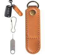 delr Étui pour carte de téléphone portable | Étui de rangement d'outils avec goupille éjecteur d'extraction en cuir PU avec joint torique amovible, cadeau de boîte de rangement
