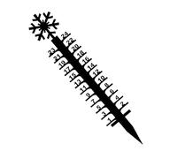 delr Jauge de neige flocon de neige de 61 cm - Jauge de profondeur de neige pour motoneige | Tige de mesure de neige | Panneau de pour la cour de mesure de neige | Jauge de mesure de neige