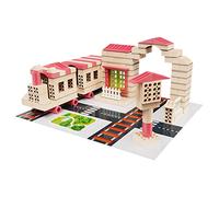 delr Kit de construction de maison Modèle - Ensemble de construction en briques Fai-de-T - Kit de construction de maison avec béton et outils pour développer la planification et les compétences