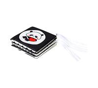 delr Livre pour enfants en noir et blanc, livre souple pour animaux anti-morsure en noir et blanc | Livre interactif pour le développement initial, cadeaux en peluche pour poussette pour garçons et