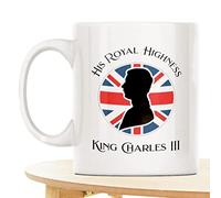 delr Tasse drapeau du roi Charles III du Royaume-Uni | Tasse cadeau commémorative royale de Charles III,Célébrant Sa Majesté le roi Charles III pour son ascension vers le trône, Dieu sauve le roi