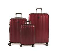 Delsey Bagage à l'hélium Titane Bagage à Main et Valise à roulettes pivotantes 73,7 cm, Noir/Rouge Cerise, 2-Piece Set (21/29), Valise Rigide Extensible en Titane avec roulettes pivotantes