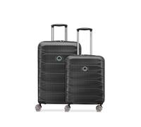 Delsey Paris Set de valises Meteor à 4 roues S+M avec soufflet d'extension noir