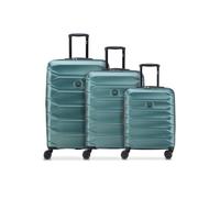 Delsey Paris Meteor 4 roues Set de valises 3 pièces avec soufflet d'extension bleu pétrole