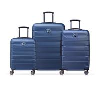 Delsey - Set de 3 valises rigides Air Armour - à roulettes Bleu nuit S/M/L