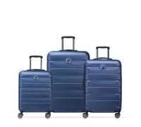 Delsey - Set de 3 valises rigides Air Armour - à roulettes Bleu nuit S/M/L