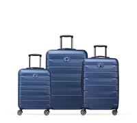 Delsey - Set de 3 valises rigides Air Armour - à roulettes Bleu nuit S/M/L