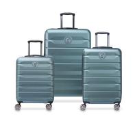 Delsey Paris Air Armour 4 roulettes Set de valises 3 pièces avec soufflet d'extension vert