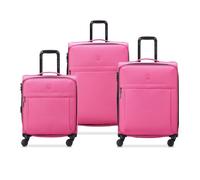 DELSEY PARIS - BE - Set de 3 valises souples 54,5cm/ 65cm/ 76cm - Rose