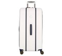 Delsey Paris Cadence 4 roulettes Trolley 80 cm avec soufflet d'extension blanc