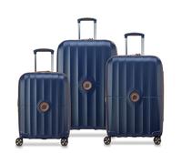 DELSEY Paris - CARROUSEL 2 - Valise soute Rigide Extensible - 76cm x 49cm x 32cm - Set de 3 VALISES - Bleu