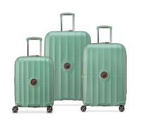 DELSEY Paris - CARROUSEL 2 - Valise soute Rigide Extensible - 76cm x 49cm x 32cm - Set de 3 VALISES - Vert
