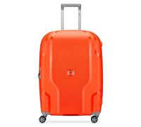 DELSEY PARIS - Clavel - Valise Grande Taille Rigide Extensible matière recyclée et Recyclable - 70x47x28 cm - 84 litres - M - Orange Tangerine
