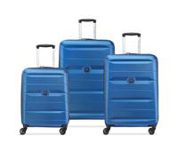 DELSEY Paris - COMETE 4 - Set de 3 valises rigides - Bleu Clair | Coque solide & légère, Garantie 5 ans, Serrure TSA, Lot de valises, Zip securitech® 2, 4 doubles roues, ABS