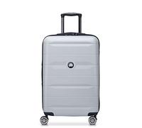 DELSEY Paris - COMETE Plus - Valise soute - 67x46x28 cm - Gris Argent | Coque solide & légère, Garantie 3 ans, Serrure TSA, Taille moyenne L, Zip securitech® 2, 4 doubles roues, Poignée latérale