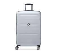 DELSEY Paris - COMETE Plus - Valise soute - 76x50x32 cm - Gris Argent | Coque solide & légère, Garantie 3 ans, Serrure TSA, Grande taille XL, Zip securitech® 2, 4 doubles roues, 158 cm max, ABS