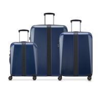 Delsey Paris Promenade Hard 2.0 4 roulettes Set de valises 3 pièces bleu