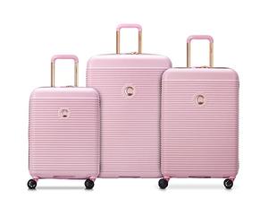 DELSEY Paris - Freestyle - Set de 3 valises rigides 55cm/ 66,5cm/ 76cm - Pivoine
