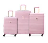 DELSEY Paris - Freestyle - Set de 3 valises rigides 55cm/ 66,5cm/ 76cm - roulettes silencieuses - Coque légère et Solide - Pivoine
