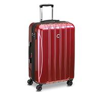 DELSEY Paris Helium Aero Valise Rigide Extensible avec roulettes pivotantes, Rouge Brique, Checked-Medium 25 inch, Helium Aero Valise Rigide Extensible avec roulettes pivotantes