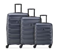 Delsey Paris Meteor 4 roues Set de valises 3 pièces avec soufflet d'extension bleu