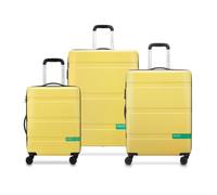 DELSEY PARIS - NOW HARDSIDE - Set de 3 valises rigides 55cm/ 66cm/ 76cm - Jaune lumineux