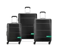 DELSEY Paris x United Colors of Benetton - Now HARDSIDE - Set de 3 valises rigides 55cm/ 66cm/ 76cm - Noir