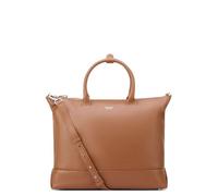 DELSEY Paris - Sac cabas zippé en cuir grainé premium 34 × 43 × 11 cm | Le Cuir Grainé | Volume 16 L | Style urbain chic & voyage léger - Cognac