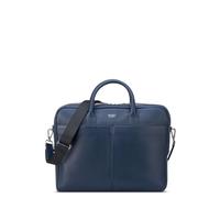 DELSEY PARIS Sac d'Affaires en Cuir Grainé, 2 Compartiments, Noire, Compatible avec Ordinateur Portable 15,6 Pouces, Bandoulière Ajustable