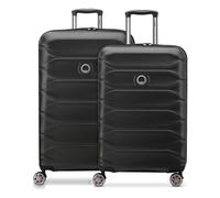 Delsey Paris Set de valises Meteor à 4 roues, tailles M et L, avec soufflet d'extension noir