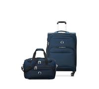Delsey Paris Sky Max 2.0 Valise à roulettes Extensible Softside, Bleu, 2-Piece Set (24/Duffle), Sky Max 2.0 Soft Side Valise Extensible avec roulettes pivotantes